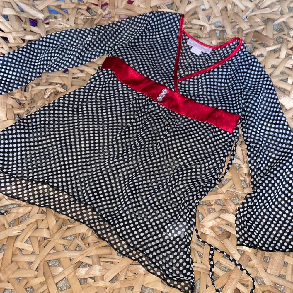 Girls Size 4 Knit Werks Sheer Blouse